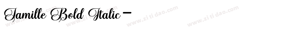 Jamille Bold Italic字体转换